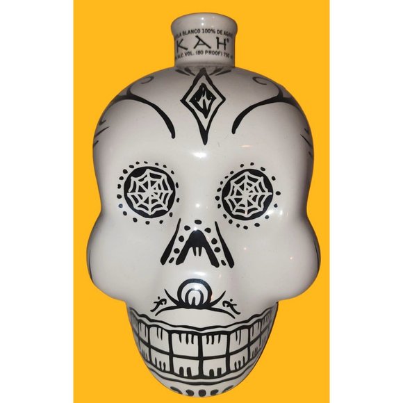 Collectible KAH Ceramic  750 ml EMPTY Skull DAY of the Dead - Picture 3 of 9